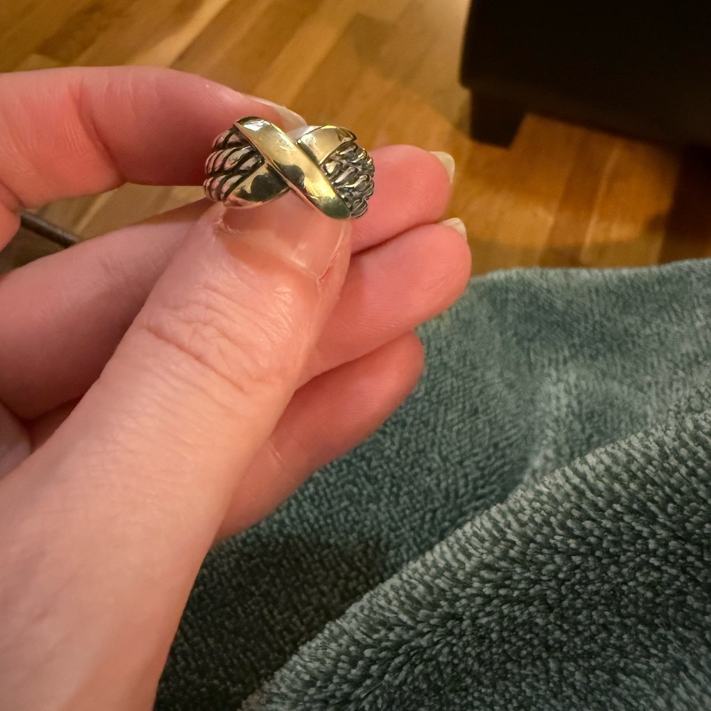 David Yurman Silver and Gold Ring